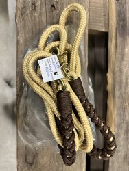 CG HEUNETZE Seilzügel Flavour natur mit Umflechtung braun