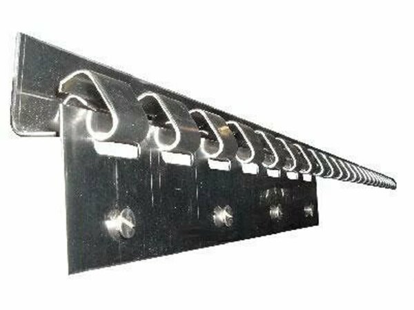 KERBL Wandhalterung für Lamellenfolie/PVC-Streifen mit Klemmprofil Länge 1m