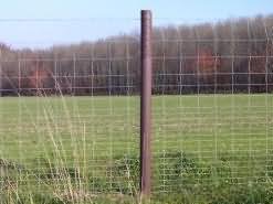 Poteau rond HANIT avec armature stable en plastique recyclé 2m L 80cm dépaisseur gris