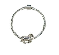 Silver-colored bracelet "Horse"