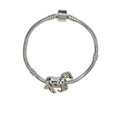 Bracelet argenté "Cheval"