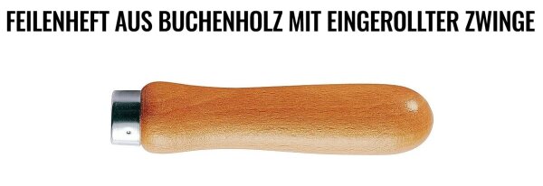 DICK Feilengriff Holz 140mm