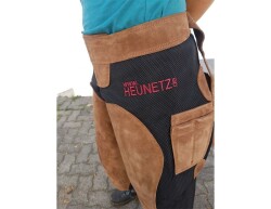 CG HEUNETZE Cordura-Schürze mit Lederbesatz gepolstert Kurz Camel