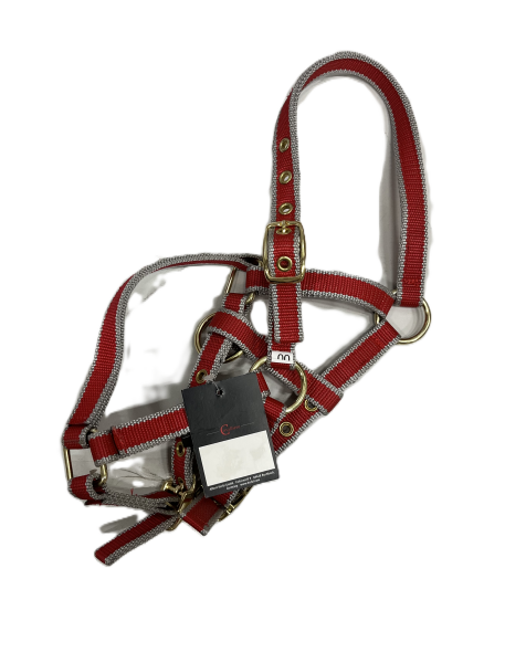 KERBL Exklusives Fohlenhalfter / Minishettyhalfter 3fach verstellbar rot