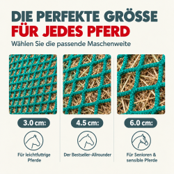 CG Heunetz Größe L MW45 mm 1,50 m x 1,00 m - für ca. 16 kg Heu - Set - CG HEUNETZ