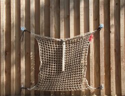 CG Heunetz S 1m x 0,9m MW45mm für ca.9kg inklusive Schnur und Aufhaltestab beige - CG HEUNETZE