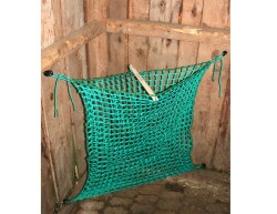 CG Heunetz S 1m x 0,9m MW60mm für ca. 9kg inkl. Aufhängeschnur und Aufhaltestab Grün - CG HEUNETZE