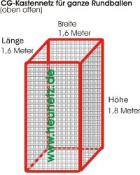 Custom-made box/ball net - 30mm mesh (material thickness 4 mm)