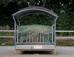 Customised hay net in sheet form, mesh size 30 mm