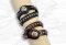 BITLESS BRIDLE Rustikales Wickel-Armband Silber Pony Schwarz