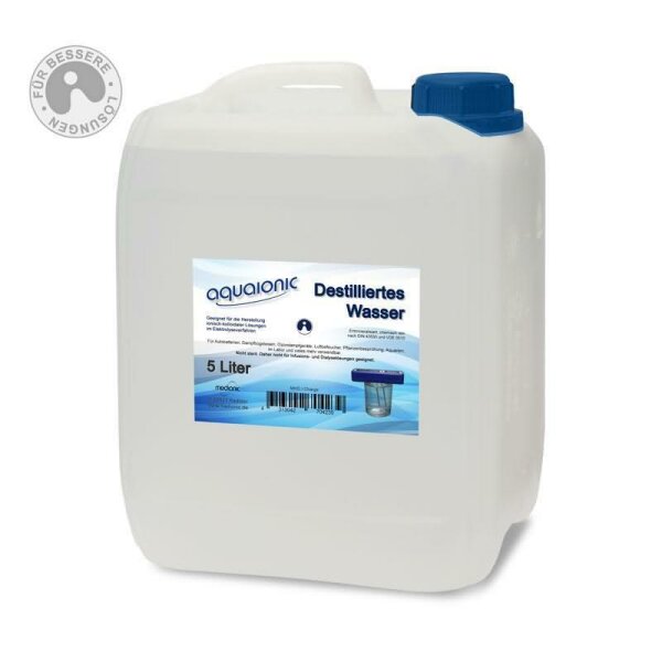Medizinisch Destilliertes Wasser - Aqua dest 5 Liter