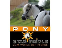 STARBRIDLE Shanks mit Nasen- und Kinnriemen Pony Schwarz