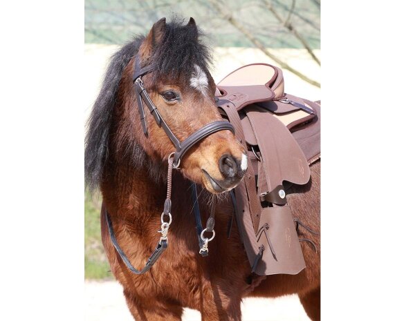 BAREFOOT Bitless Bridle Walnut (crossover function) Pony brown