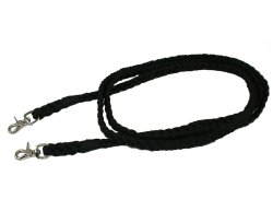 CG HEUNETZE reins Blacky braided hand black Western or English