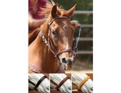 BITLESS BRIDLE Western Style Delux mit Antik Nieten das Original von Dr. R. Cook in verschiedenen Farben