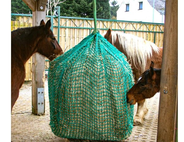 Hay net for small round bales - Round bale hay net - fine-mesh - Original CG hay net quality - 1,40 m x 1,40 m x hight 1,60 m