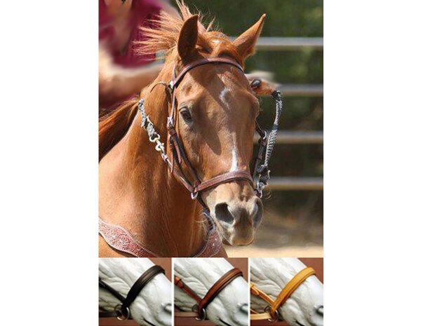 BITLESS BRIDLE Western Style braun VB