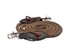 BITLESS BRIDLE rope reins with leather edging and...