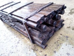 CG HEUNETZE 135 m Koppelzaun Komplett-Set mit 3 Querlatten, Höhe 2,25 m 12 cm Ohne Stapler