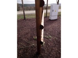 CG HEUNETZE 135 m Koppelzaun Komplett-Set mit 3 Querlatten, Höhe 2,25 m 12 cm Mit Stapler