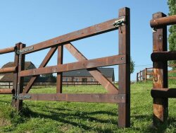 CG HEUNETZE Tor Buffalo 3,50 m Bausatz mit Pfosten und Schrauben ohne Stapler