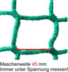Abdecknetz - 0,50 m x 1,10 m -MW45 mm schwarz