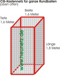 Kastennetz 0,35 m x 0,40 m x Höhe 0,90 m - MW45mm