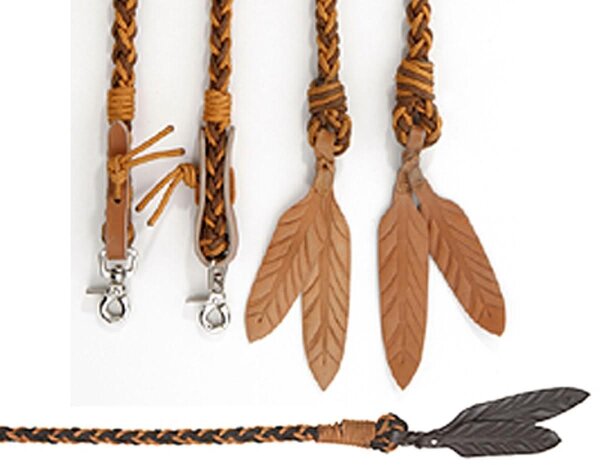 BAREFOOT Amber Zügel western mit abnehmbaren Snaps schwarz-blau
